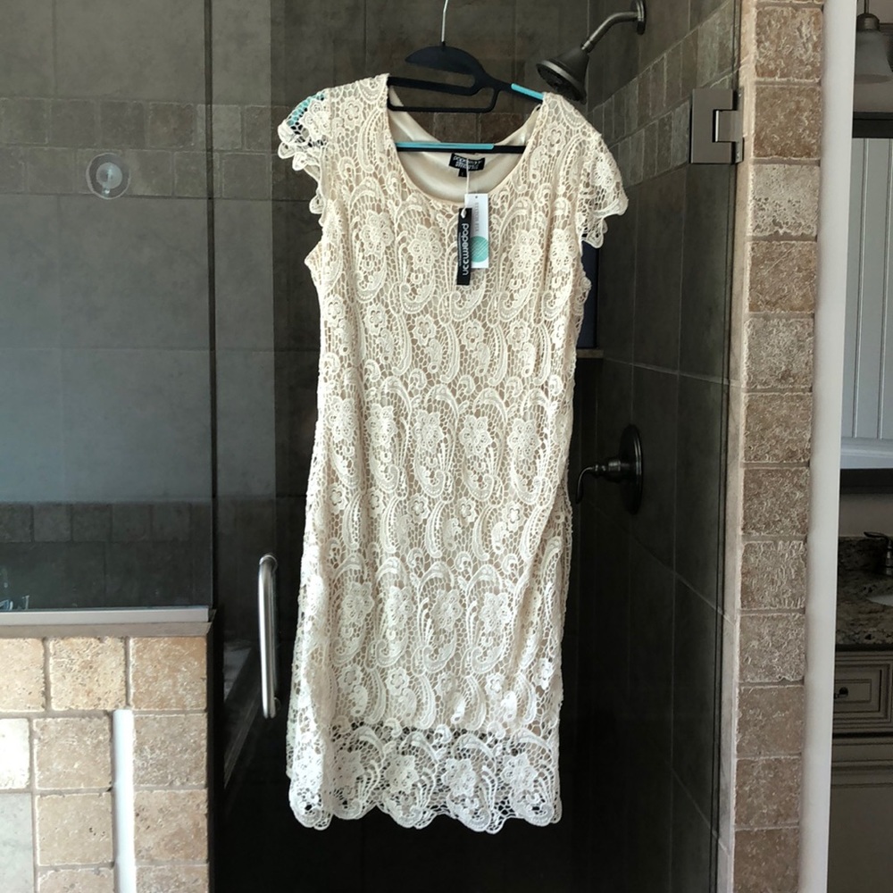 New cream lace dress